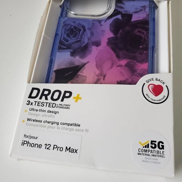 OtterBox Apple iPhone 12 Pro Max Symmetry Phone Case 5G Floral Ombre Goth Roses - Picture 2 of 6